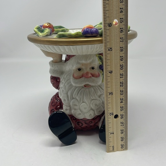 FITZ & FLOYD: Santa Claus Candle Holder Pillar Christmas Holiday Decor - Picture 11 of 11